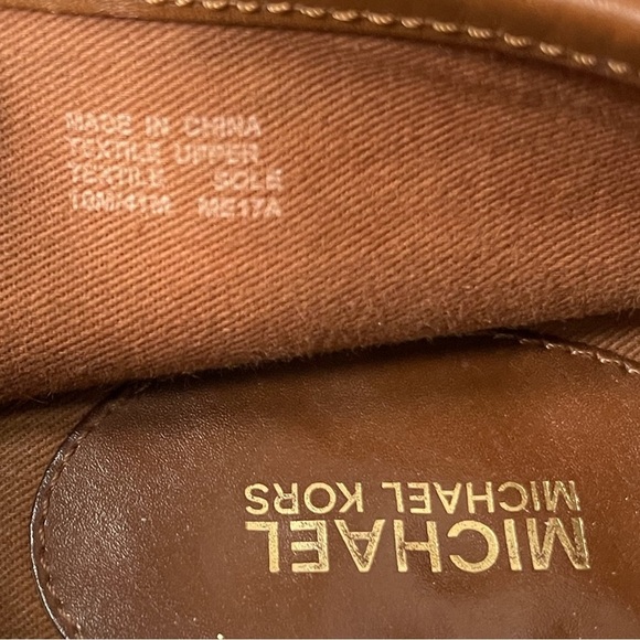 Michael Kors Kendrick Brown Leather Lace‎ Up Wedge Moccasin Style Bootie Size:10 - Picture 11 of 13